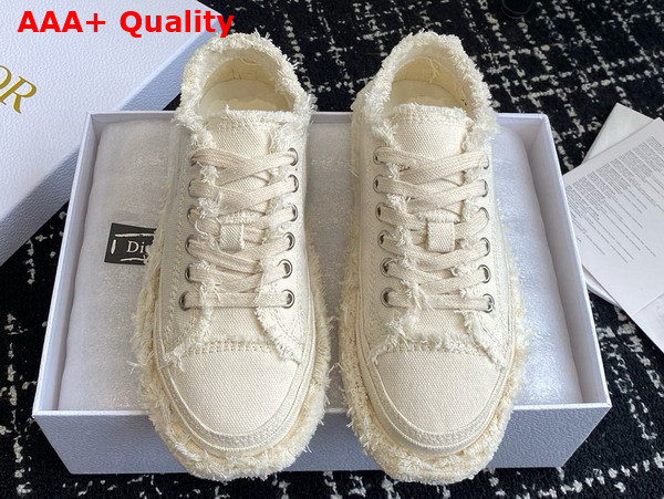 Dior D Blaze Sneaker Ecru Fringed Cotton Canvas Replica