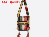 Dior D Bubble Bucket Bag Multicolor Mesh Embroidery Replica