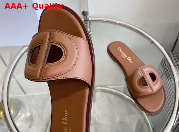 Dior D Club Slide Camel Calfskin Replica