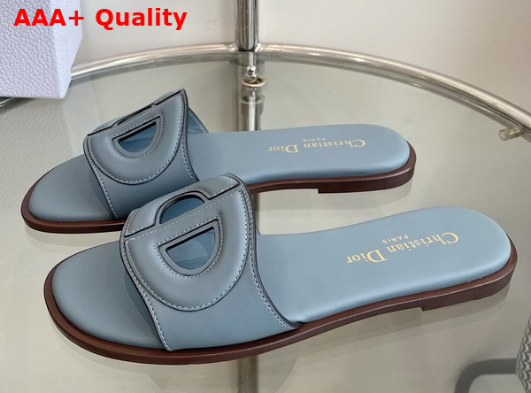 Dior D Club Slide Light Blue Calfskin Replica