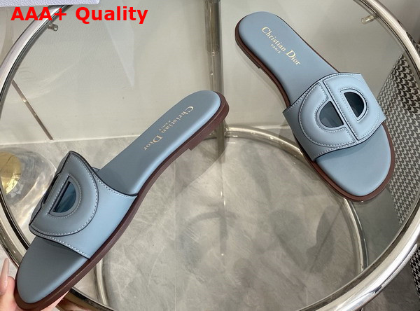 Dior D Club Slide Light Blue Calfskin Replica
