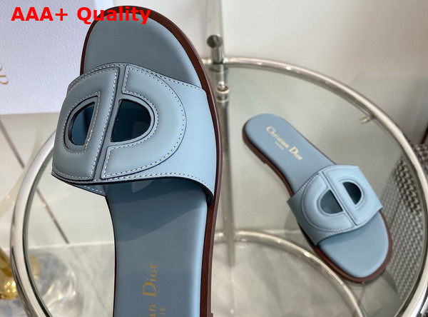 Dior D Club Slide Light Blue Calfskin Replica