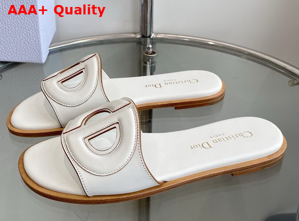 Dior D Club Slide White Calfskin Replica