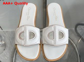 Dior D Club Slide White Calfskin Replica