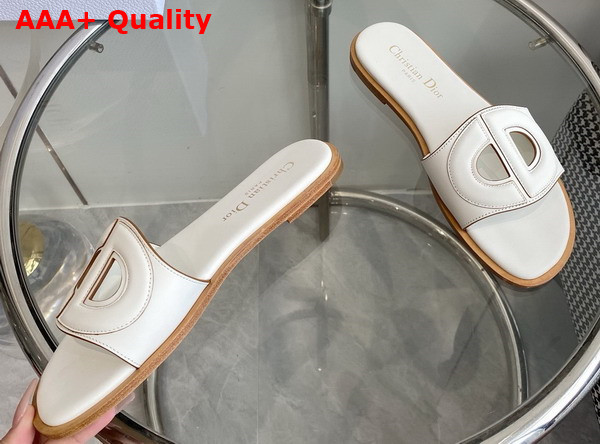Dior D Club Slide White Calfskin Replica