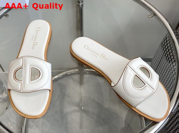 Dior D Club Slide White Calfskin Replica