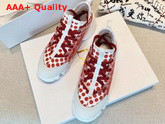 Dior D Connect Dioramour Sneaker White and Red Neoprene Replica