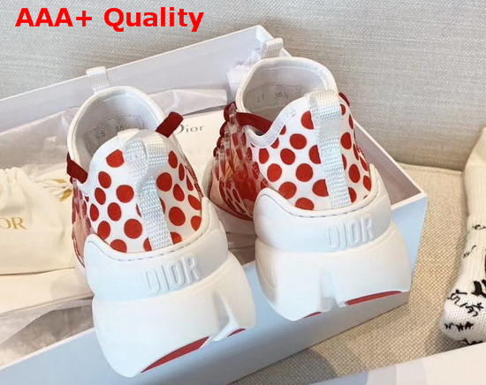 Dior D Connect Dioramour Sneaker White and Red Neoprene Replica
