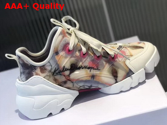 Dior D Connect Kaleidiorscopic Sneaker in Green Kaleidoscope Printed Neoprene Replica