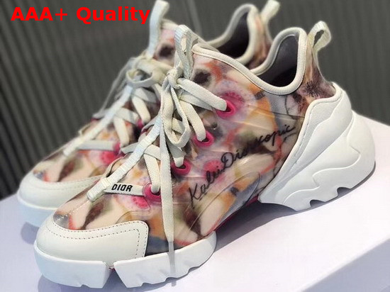 Dior D Connect Kaleidiorscopic Sneaker in Green Kaleidoscope Printed Neoprene Replica