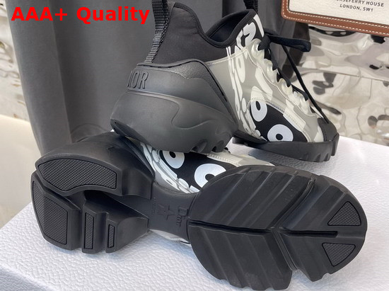 Dior D Connect Sneaker Black Dior Spatial Printed Reflective Technical Fabric Replica