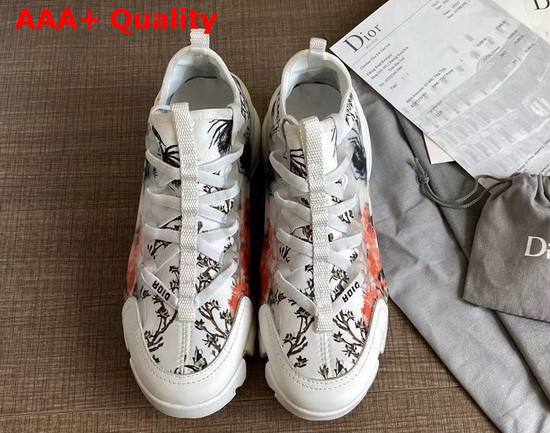 Dior D Connect Sneaker Multicolor Floral Print Technical Fabric Replica