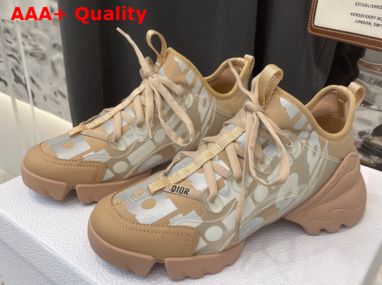 Dior D Connect Sneaker Nude Dior Spatial Printed Reflective Technical Fabric Replica