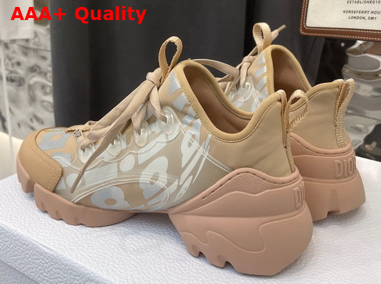 Dior D Connect Sneaker Nude Dior Spatial Printed Reflective Technical Fabric Replica
