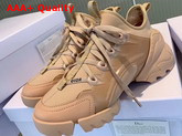 Dior D Connect Sneaker in Nude Neoprene Replica