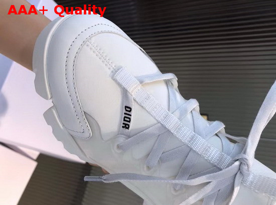 Dior D Connect Sneaker in White Neoprene Replica
