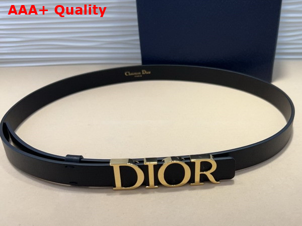 Dior D Cream Belt in Black Smooth Calfskin 20mm Replica