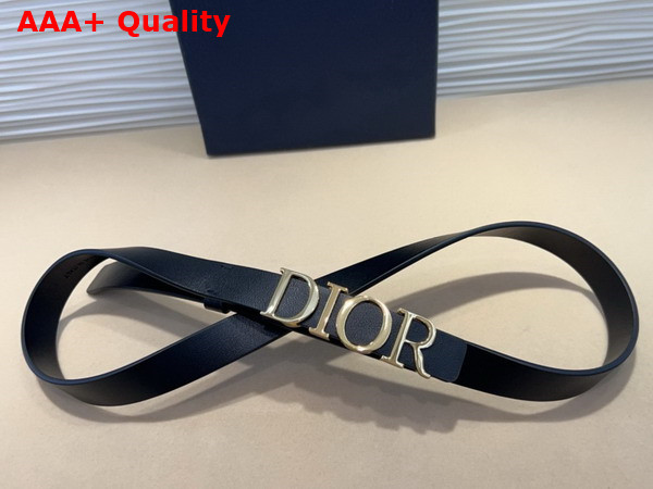Dior D Cream Belt in Black Smooth Calfskin 20mm Replica