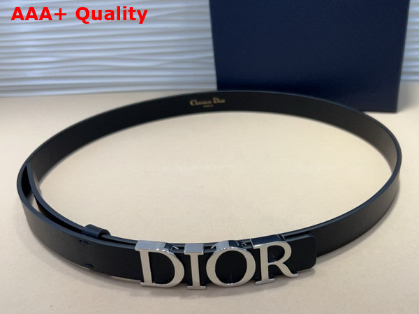 Dior D Cream Belt in Black Smooth Calfskin 20mm Replica