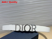 Dior D Cream Belt in Latte Smooth Calfskin 20mm Replica