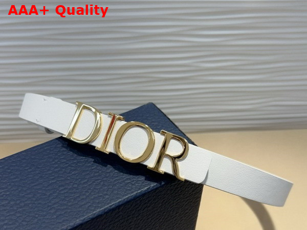 Dior D Cream Belt in Latte Smooth Calfskin 20mm Replica