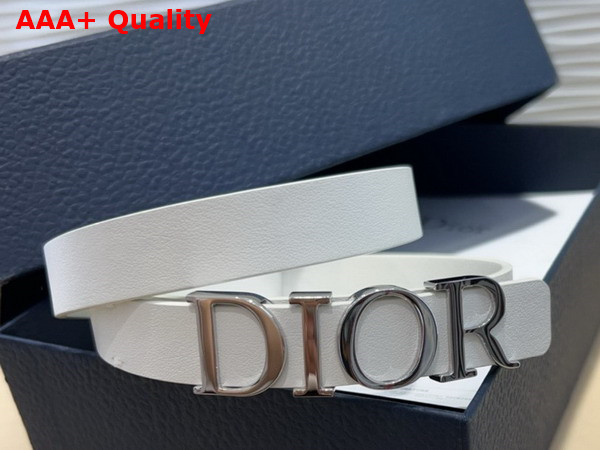 Dior D Cream Belt in Latte Smooth Calfskin 20mm Replica