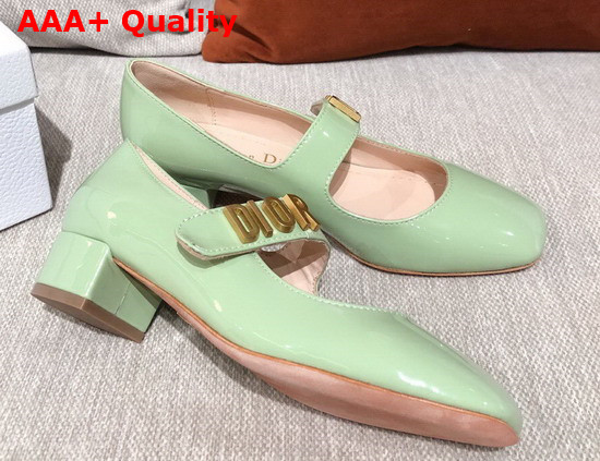 Dior D Doll Pump Green Shiny Calfskin Replica