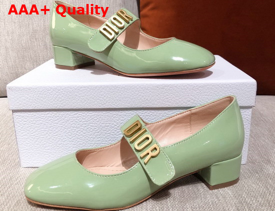 Dior D Doll Pump Green Shiny Calfskin Replica