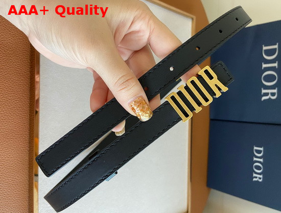 Dior D Fence Belt Black Smooth Calfskin 20mm Replica