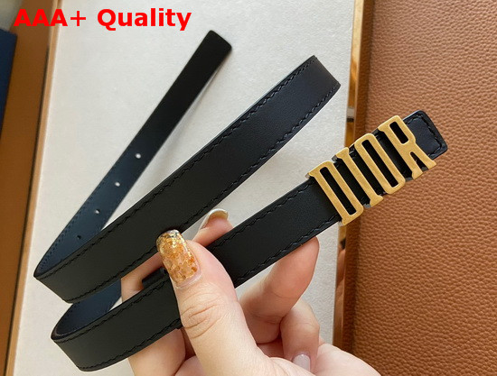 Dior D Fence Belt Black Smooth Calfskin 20mm Replica