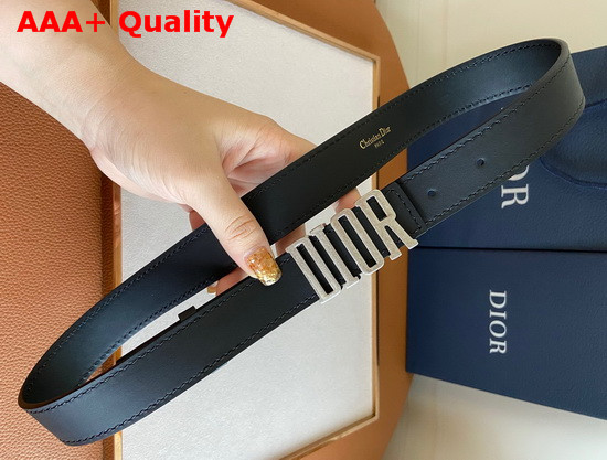 Dior D Fence Belt Black Smooth Calfskin 30mm Replica