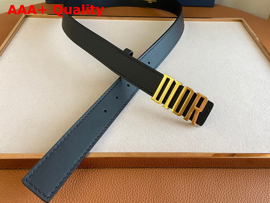 Dior D Fence Belt Black Smooth Calfskin 30mm Replica