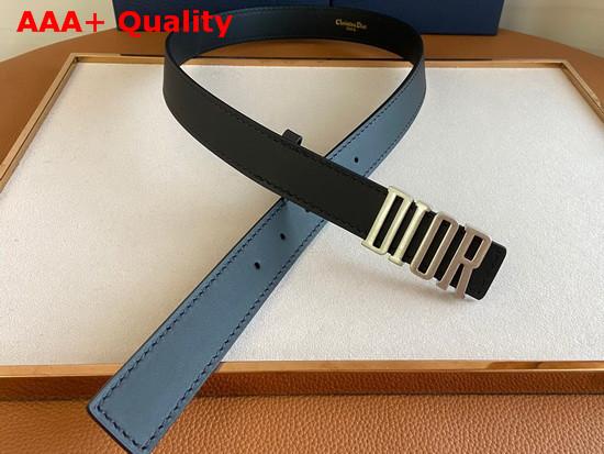Dior D Fence Belt Black Smooth Calfskin 30mm Replica