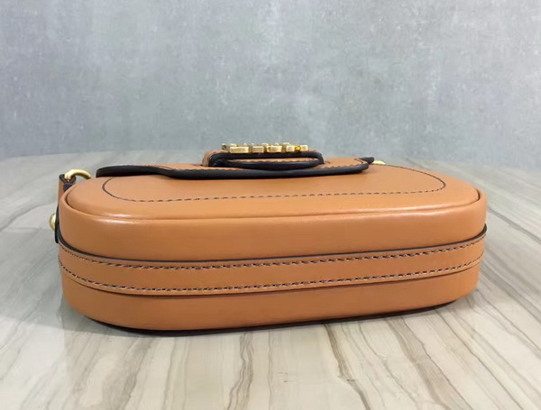 Dior D Fence Saddle Bag Brown Calfskin For Sale