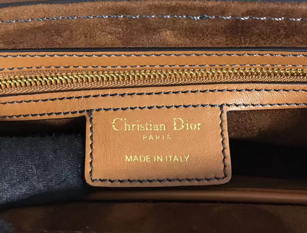 Dior D Fence Saddle Bag Brown Calfskin For Sale