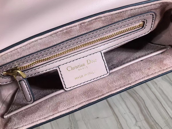 Dior D Fence Saddle Bag in Pink Calfskin For Sale