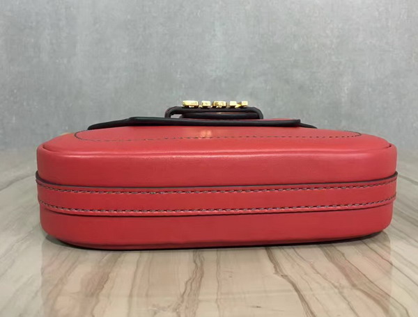 Dior D Fence Saddle Bag in Red Calfskin For Sale