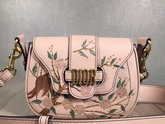 Dior D Fence Studded Saddle Bag in Light Pink Calfskin For Sale