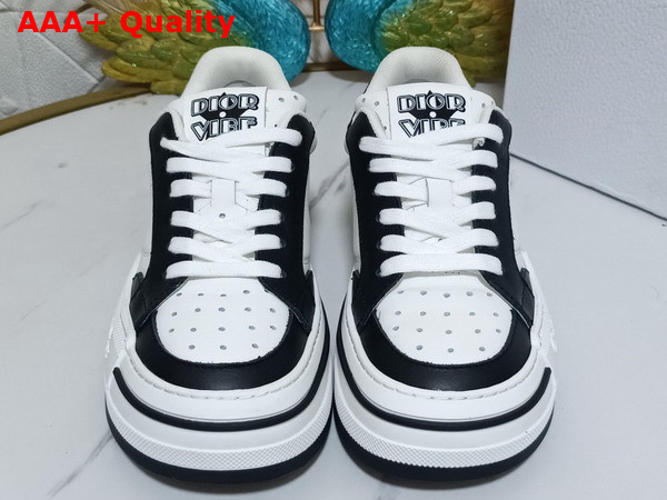 Dior D Freeway Sneaker White and Black Calfskin Replica