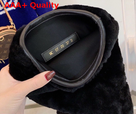 Dior D Furious Boot Black Calfskin and Shearling Replica