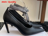 Dior D Journey Lace Up Pump in Black Perforated Supple Lambskin Replica