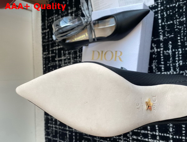Dior D Journey Lace Up Pump in Black Perforated Supple Lambskin Replica