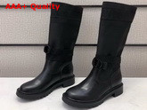 Dior D Major Boot Black Technical Fabric and Calfskin Replica