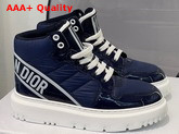 Dior D Player Sneaker Navy Blue Quilted Nylon Replica