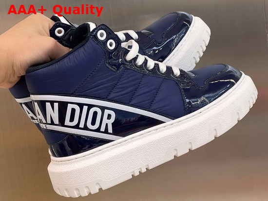 Dior D Player Sneaker Navy Blue Quilted Nylon Replica