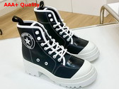 Dior D Rise Ankle Boot Black Technical Fabric and Calfskin Replica