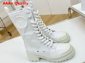 Dior D Rise Boot White Technical Fabric and Calfskin Replica
