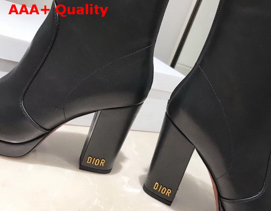 Dior D Rise Lambskin Platform Ankle Boot in Black Replica