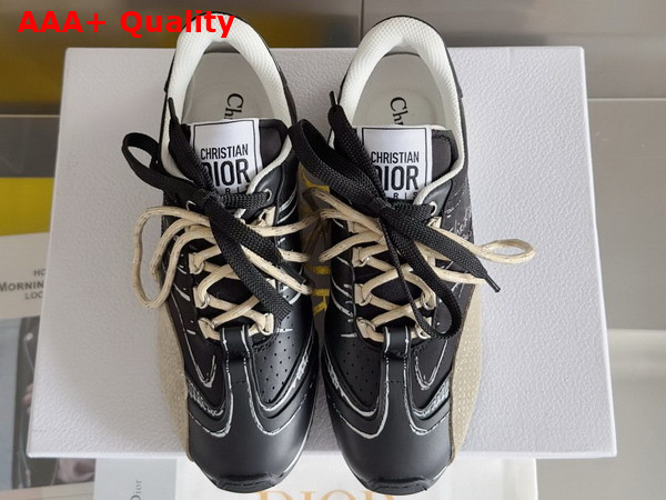Dior D Sketch Sneaker Black Nylon and Calfskin Replica