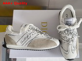 Dior D Sketch Sneaker White Nylon and Calfskin Replica